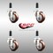 Service Caster 3 Inch 316SS Maroon Polyurethane Swivel 1 Inch Expanding Stem Caster Set SCC SCC-SS316EX20S314-PPUB-MRN-1-4 - alternate 4